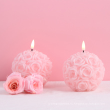 Свадебная светодиодная свеча Pink Rose в виде шара